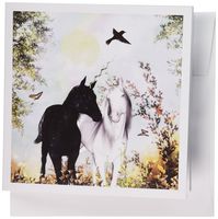 3dRose Unicorn Love, Unicorns In A Garden - Greeting Cards, 6 x 6 inches, set of 6 (gc_49003_1)
