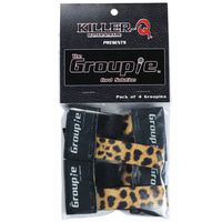 Killer-Q Guitar Cable Organizer System - The Groupie Cord Keeper Tie Solution For Instruments, Audio Equipment - Leopard, 4 Pack