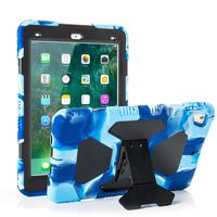New iPad 9.7 2018/2017 Case, KIDSPR Lightweight Shockproof Rugged Cover with Stand Protective Full Body Rugged for Kids for New Apple iPad 9.7 inch 2018/2017 (6th Gen, 5th Gen) (Navy/Black)