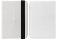 eBigValue White Premium Limited Executive Portfolio Leather Cover Sleeve Carrying Case with Landscape and Portrait with Tilt Options for Kindle Fire Full Color 7 inch Multi Touch Display, Wi Fi