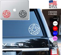 Supernatural Devils Trap Anti possession Series Vinyl Decal Sticker - Car Window, Laptop Skin, Wall, Mac (5.5" inches, Red)