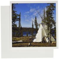 3dRose Native American Dene Tribe Northwest Territories 6 x 6 Inches Greeting Cards, Set of 12 (gc_73890_2)