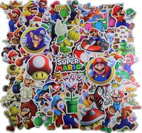 Super Mario Sticker Pack [80PC] Cute Cartoon Cart Game Comics Vinyl Waterproof Stickers Kids Room Decor Sticker for Laptop hydroflask Waterbottle Computer Nintendo Switch car Xbox Playstation