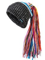 PRETTYGARDEN Winter Warm Knit Music Beanie with Wireless Headphone Headset Speakers & Mic Rechargeable Battery Hands Free For Outdoor Sport for Women Teens Girls (Black)