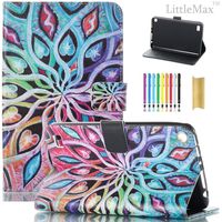 Fire 7 Case,LittleMax Smart PU Synthetic Leather Case Flip Cover with Auto Wake/Sleep for Amazon Kindle Fire 7 Inch 7th Gen 2017 Release & 5th Gen Release 2015 with Free Stylus-03 Lotus Heart