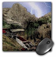 3dRose LLC 8 X 8 X 0.25 Inches Vintage 1907 Humphrey Mill Commodore Mine in Creede Textured Mouse Pad (mp_26295_1)