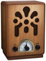 ClearClick Classic Vintage Retro Style AM/FM Radio with Bluetooth - Handmade Wooden Exterior
