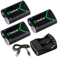 Smatree Rechargeable Battery Compatible for Xbox One/Xbox One S/Xbox One X/Xbox One Elite Wireless Controller, 3X 2000mAh Batteries with Charger