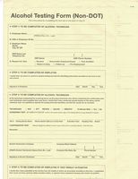 Non-DOT 3-PLY Breath Alcohol Testing Forms Pack of 100