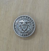 Leather Hardware USA Navy Concho 1 1/4" Saddle Decor Military New