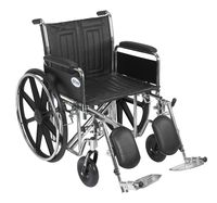 Drive Sentra EC Heavy Duty Wheelchair, Detachable Full Arms, Elevating Leg Rests, 20" Seat, Model - STD20ECDFAHD-ELR