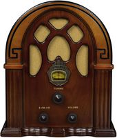 Crosley CR31D Companion Retro Am/FM Tabletop Radio with Bluetooth Receiver, Walnut