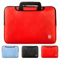 VanGoddy 15.6 inch Laptop Carrying Sleeve for Lenovo 15.5 Business Laptop, Flex 3 15.6, X1 Carbon, Ideapad 300, 500, Y700, Yoga 700, Yoga 900, Thinkpad Yoga 14, 15.6 inch (Red)