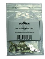 DURABLE Key Blanks for Key Cabinets, Silver, 5-Pack (105462)