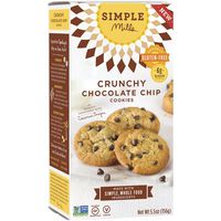 Simple Mills, Gluten-Free Crunchy Cookies, Chocolate Chip, 5.5 oz