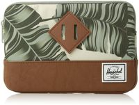 Herschel Unisex-Adult's Heritage Sleeve for iPad Mini, Silver Birch Palm/Tan Synthetic Leather, One Size
