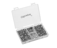 Officepal Premium Quality 4-Size Pack of Safety Pins- Top 250-Count - Durable, Rust-Resistant Nickel Plated Steel Set- Best Sewing Accessories Kit for Baby Clothing, Crafts, Arts (4-Size in 1 No.001)