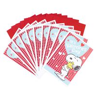 Hallmark Peanuts Valentines Day Cards Pack, Snoopy and Woodstock (10 Valentine's Day Cards with Envelopes)