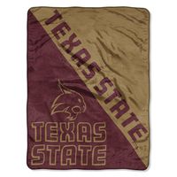 The Northwest Company Officially Licensed NCAA Texas State Bobcats Halftone Micro Raschel Throw Blanket, 46" x 60", Multi Color