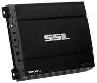 Sound Storm Labs FR2000.2 Force 2000 Watt 2 Channel 2 to 8 Ohm Stable Class A B Full Range Bridgeable Mosfet Car Amplifier with Remote Subwoofer Control