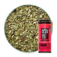 Tiesta Tea | Yerba Mate Power, Loose Leaf Traditional Green Mate Tea | All Natural, High Caffeine, Energy Boost, Antioxidants, Wellness Drink | 3.5oz Tea Tin Canister - 50 Cups