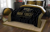 Officially Licensed NCAA Wake Forest Demon Deacons "Modern Take" Full/Queen Comforter and 2 Sham Set