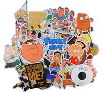 Family Guy Stickers (100 PC) Laptop Decal Cartoon Waterproof Stickers Car Laptop Helmet Luggage Vintage Skateboard Wall Decor Gift for Kid Funny