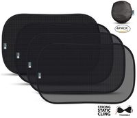 Car Window Shade XL (4-Pack) - Extra Protective UPF 50+ Protection Sun Shade for Car Window - Car Window Shades for Baby and Kids - Blocks over 99% of Harmful UV Rays - Strong Static Cling - 21"x14"