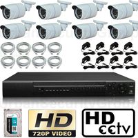 USG 720P HD IP CCTV Kit: 8X 720P IP 3.6mm Bullet Cameras + 1x 16 Channel NVR + 1x 2TB HDD + 8X Ethernet Cables + 8X Power Supplies High Definition Video Surveillance for Your Home or Business!