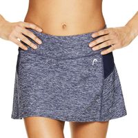 HEAD Women's Athletic Tennis Skort - Performance Training & Running Skirt - Fresh Mesh Medieval Blue Heather, Large