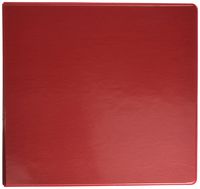 Samsill Economy 3 Ring Presentation View Binder, 4 Inch Round Ring - Holds 675 Sheets, Customizable Clear View Cover, Red