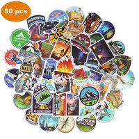 Wilderness Nature Stickers Outdoors Hiking Camping Travel Adventure Vinyl Decals Laptop Stickers Pack for Luggage Car Bumper Helmet Water Bottle Suitcase (Outdoor Theme, 50 Pcs)