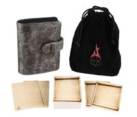 Forged Dice Co Spellbook of Incantations (Dice Edition) Spellbook Card Holder & Deck of Dry Erase Cards with Velvet Storage Bag - Storage for D&D Spell Book Monster Magic Item Cards