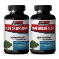 antioxidant Capsules - Blue Green Algae - Natural NUTRIENTS - from Klamath Lake - Blue Green Algae Extract - 2 Bottles (120 Capsules)