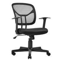 AmazonBasics Mid-Back Desk Office Chair with Armrests - Mesh Back, Swivels - Black
