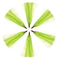 Fishing Mylar Flash Teaser Tail - 6pcs/12pcs Saltwater Bucktail Teaser, Bucktail Sliding Teaser for Teasers, Plugs, Fluke Rigs (Green,6pcs)