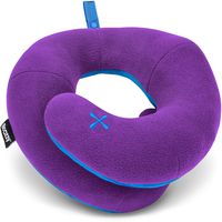 BCOZZY Chin Supporting Travel Pillow- Keeps The Head from Falling Forward - Comfortably Supports The Head, Neck and Chin in Any Sitting Position. Adult Size, Purple