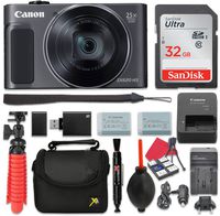 Canon PowerShot SX620 HS Digital Camera (Black) 25x Optical Zoom + 32GB SD + Spare Battery + Complete Accessory Bundle