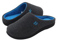 RockDove Men's Original Two-Tone Memory Foam Slipper, Size 13-14 US Men, Dark Gray/Blue