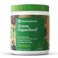 Amazing Grass Green Superfood: Organic Wheat Grass, Alfalfa and Super Greens Powder, 2+ servings of Fruits & Veggies per scoop, Original Flavor, 30 Servings