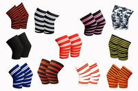 Kango Fitness Knee Wraps for Cross Training WODs Gym Workout Weightlifting,Fitness & Powerlifting Best Knee Straps for Squats for Men & Women 78" Compression & Elastic Support (Black/3 Yellow Line)