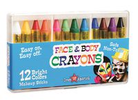 Dress Up America Face Paint Kit - Safe, Non-Toxic, Face and Body Paint Crayons Made in Taiwan - Halloween Makeup Face Painting Kit for Kids and Adultst (12 Piece Set)