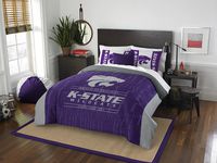 Officially Licensed NCAA Kansas State Wildcats Modern Take Full/Queen Comforter and 2 Sham Set