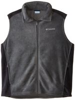 Columbia Men's Steens Mountain Full Zip Soft Fleece Vest, Grill, Black, 1X