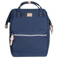 Himawari Polyester Laptop Daypack Vintage School Bag Fits 15 inch laptop Navy &Plus
