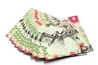 Alice in Wonderland Party Supplies - Huge 40 Napkins Pack - Vintage Floral Design - Perfect for Mad Hatter Tea Party, Birthday Party and Baby Showers