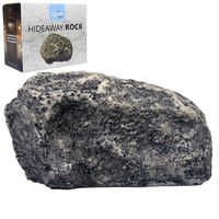 Large Fake Rock Key Hider | 6.5 by 5.5 by 4 in | Hide Keys and Garage Door Openers | Re-sealable Bag for Moisture Protection | Large Cavity Holds Nonstandard and Standard Sized Keys and Other Objects