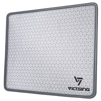 VicTsing Mouse Pad with Stitched Edge, Premium-Textured Mouse Mat, Non-Slip Rubber Base Mousepad for Laptop, Computer & PC, 10.2×8.3×0.08 inches, Grey