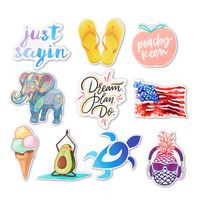 Cute VSCO Stickers - For Water Bottle/Hydro Flask/Tumblr/Computer/Phone/Bike/Backpack - Trendy Accessories - Waterproof Stickers - Beach Aesthetic - Premium Decal - Vinyl Sticker Pack - 10