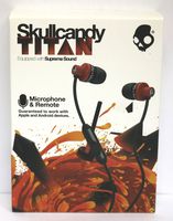 Skullcandy Titan with Mic Earphones/Earbuds Stereo Headphone - Red/Black